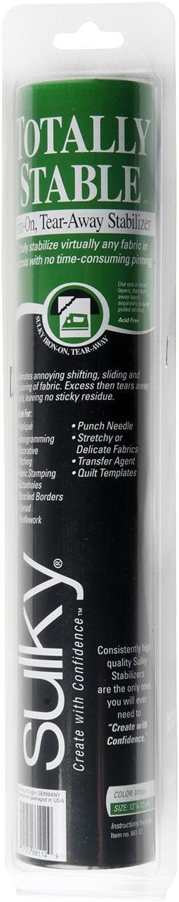 Sulky Totally Stable 12" x 12yd Roll, White
