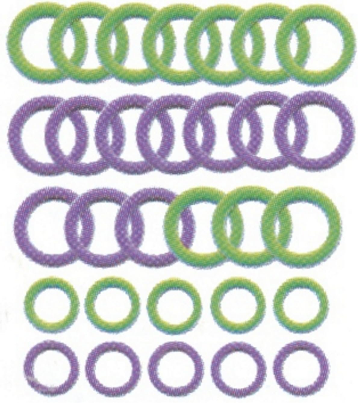 Clover Soft Stitch Ring Markers, Multicoloured, 5" Height, 2.6" Length, 0.2" Width