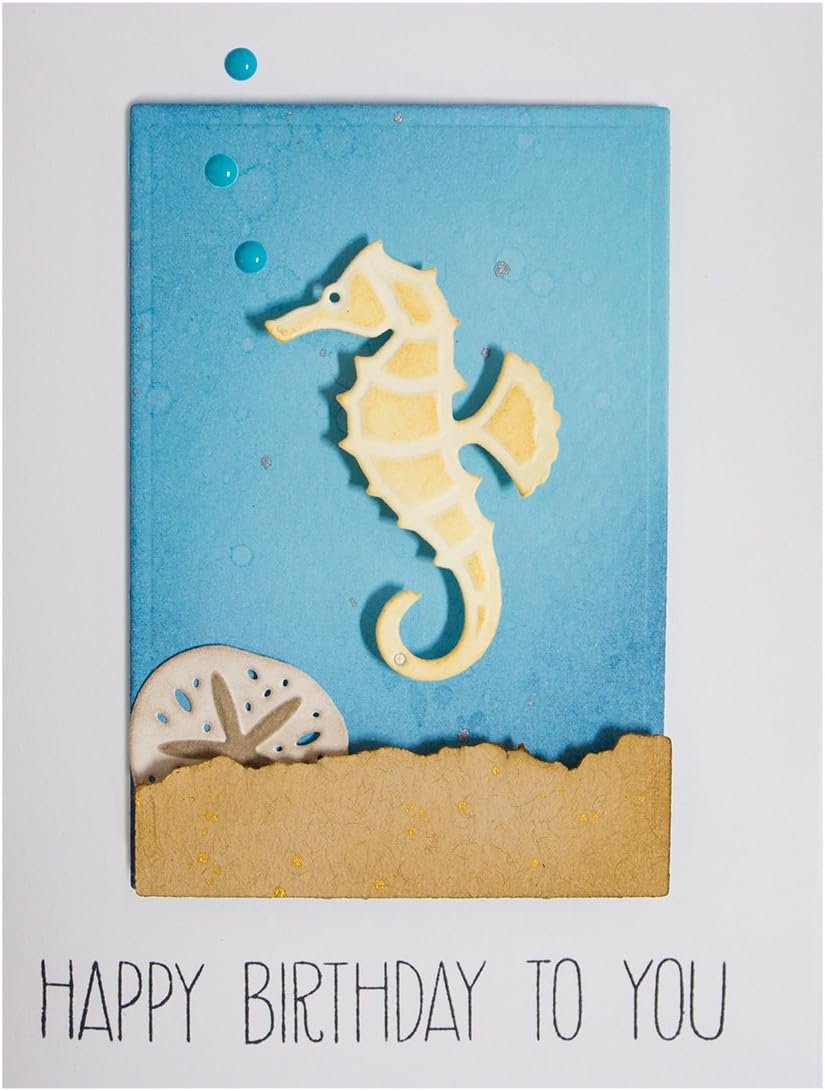 Spellbinders S1-015 Die D-Lites Seahorse & Sand Dollar Etched/Wafer Thin Dies