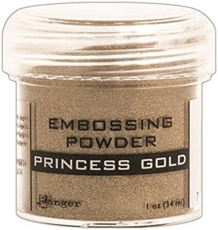 Ranger - Heat Embossing Powder for Cardmaking - Metallic - Gold, Silver, Platinum, Copper & Princess Gold - 5 Item Bundle