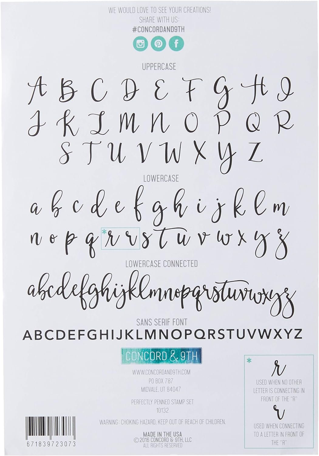 Concord & 9th 10132 Clear Stamps 6"X8"-Perfectly Penned