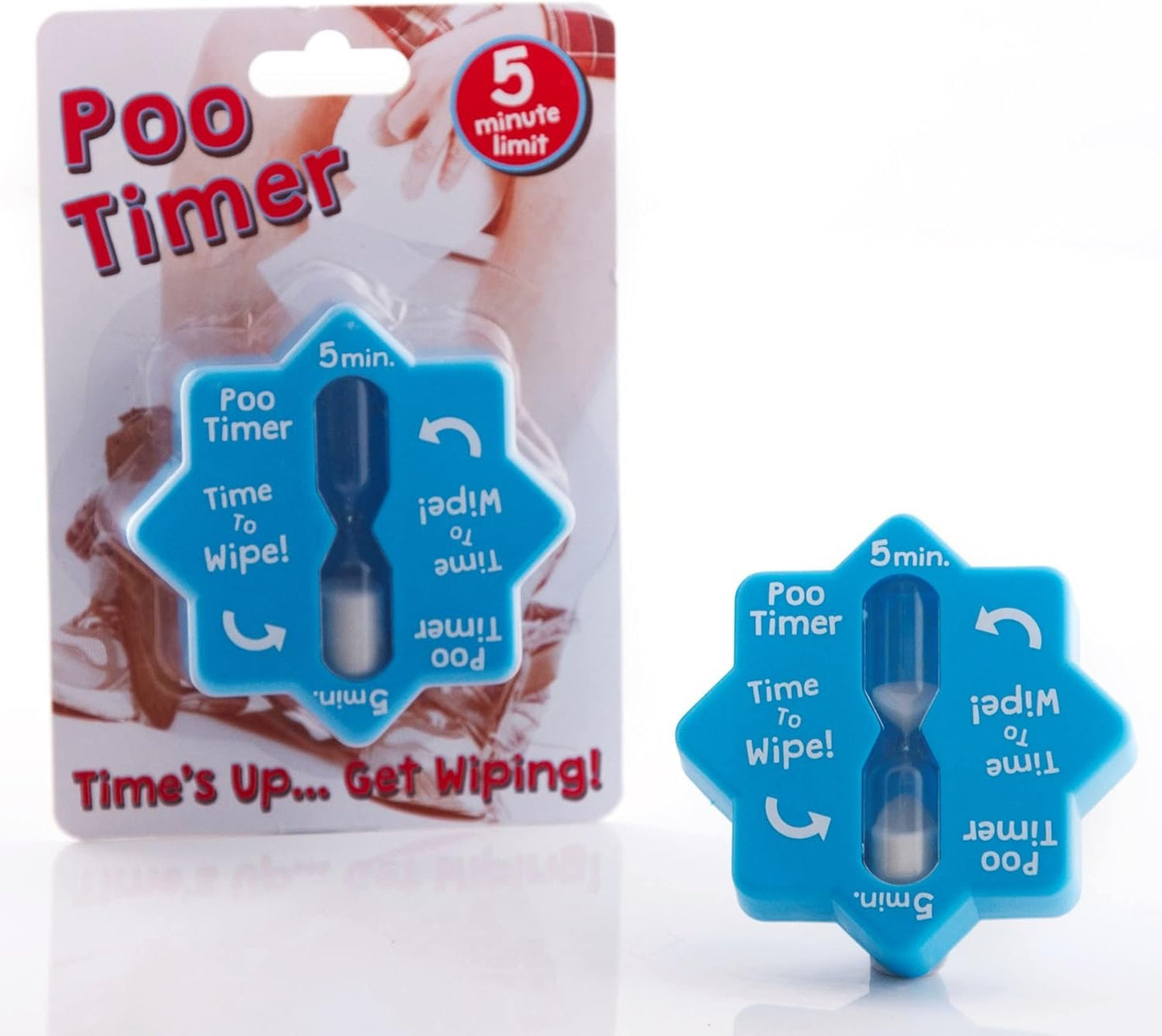 Boxer Gifts OT2054 Novelty Poo Funny Toilet Timer | Birthday, Christmas, Secret Santa Gift for Husbands, Dads and Other Men, 8.5 x 8.5 x 3.5cm