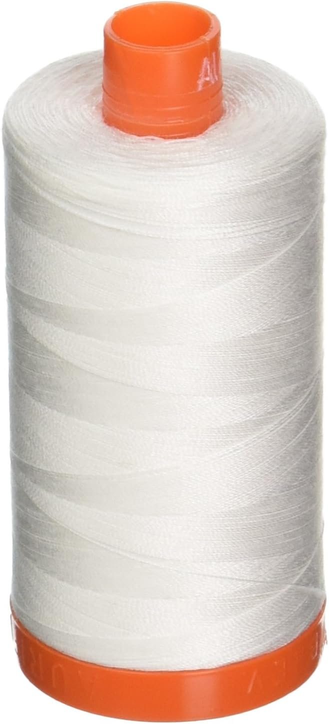 Aurifil A1050-2021 Mako Cotton Thread Solid 50WT 1422Yds Natural White