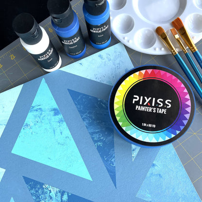 Krylon Crystal Clear Acrylic Coating Aerosol Spray, Snap and Spray Paint Can Handle Sprayer Tool, Blue Multi-Surface Painters Tape