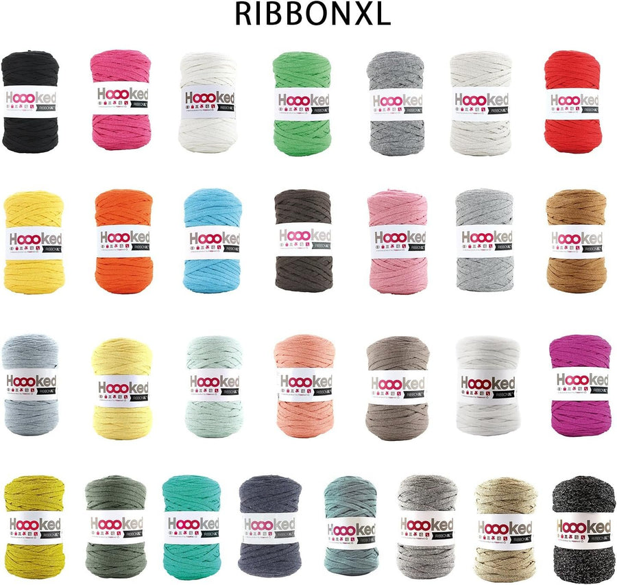 Hoooked RXL-50 Ribbon XL Yarn-Optic White, 120 m