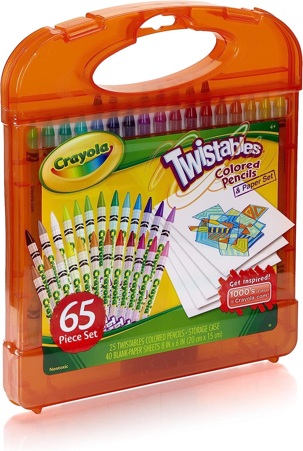 Crayola Twistables Colored Pencils Set (65ct), Kids Drawing Kit, Portable Art Case, Gifts for Kids Ages 4+