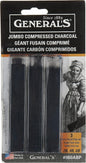 General Pencil 960ABP Generals Jumbo Charcoal 3 ASST STK, 3 Count (Pack of 1), Multicolor