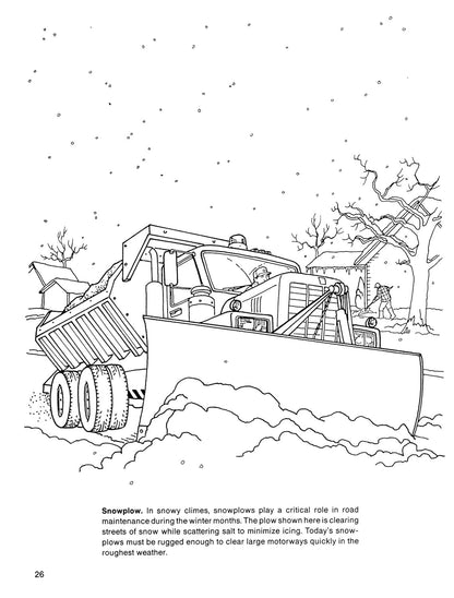 Trucks Coloring Book (Dover Planes Trains Automobiles Coloring)