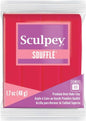 Sculpey Soufflé™ Polymer Oven-Bake Clay, Raspberry Pink, Non Toxic, 1.7 oz. bar,Great for jewelry making, holiday, DIY, mixed media and more! Premium light-weight oven bake clay.