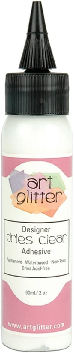 Art Institute Glitter Designer Dries Clear Adhesive, 2-Ounce, Single Pack