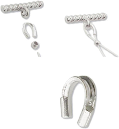 Beadalon Wire Guardian/Thread Protectors 0.022" Silver Color (144)