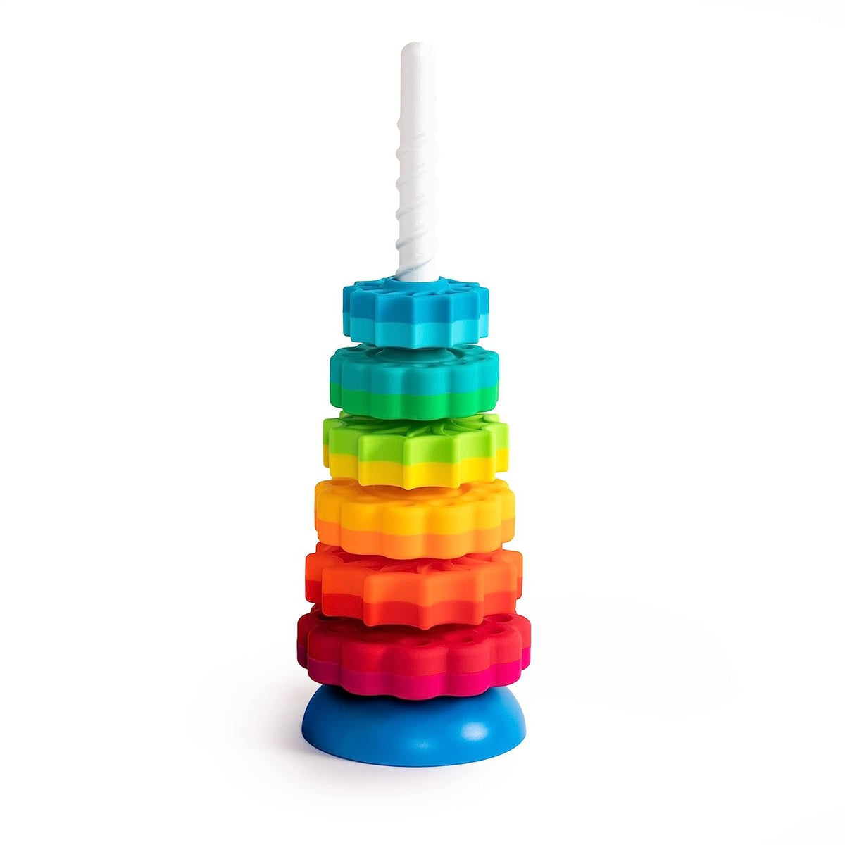 Fat Brain Toys SpinAgain - Corkscrew Stack-and-Sort Toy for Babies & T ...