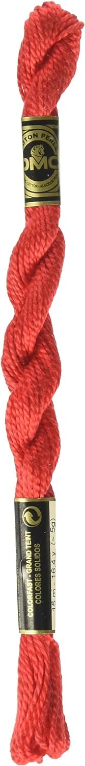 DMC 115 3-666 Pearl Cotton Thread, Bright Red