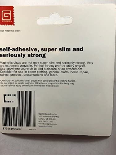 Basic Grey 5/8-Inch-by-1/32-Inch Magnetic Snaps Large.