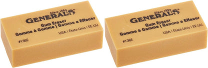General Pencil 136EBP Artist Gum Eraser- (2 Pack)