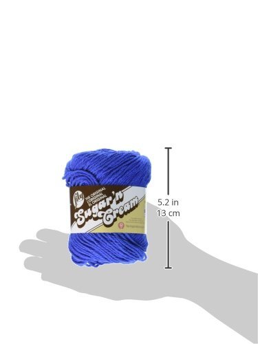 Lily Sugar 'N Cream The Original Solid Yarn, 2.5oz, Medium 4 Gauge, 100% Cotton - Blue - Machine Wash & Dry
