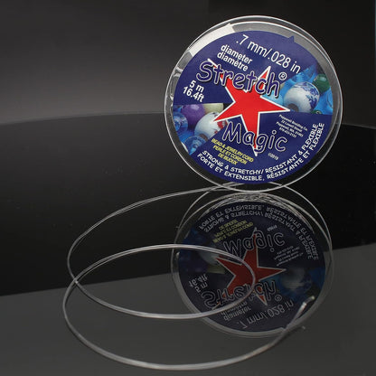 Pepperell SMF-1-5 0.7mm Stretch Magic Bead and Jewelry Cord, 5m, Clear