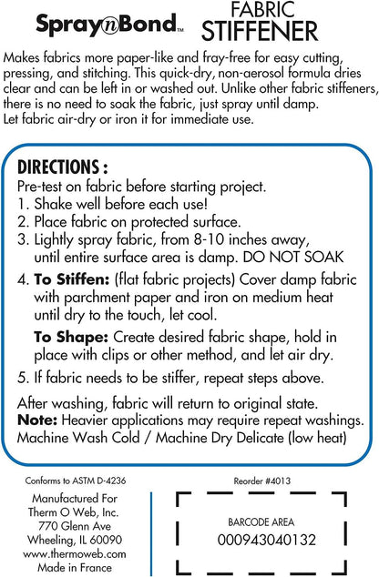 SpraynBond Fabric Stiffener, 6.8 OZ (200mL)