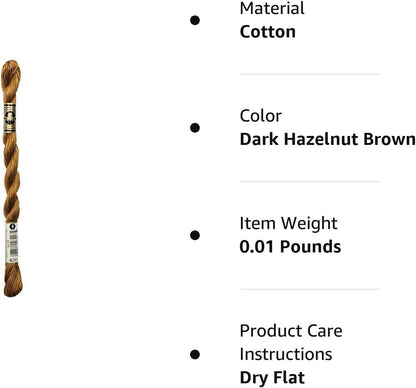 DMC 115 3-420 Pearl Cotton Thread, Dark Hazelnut Brown