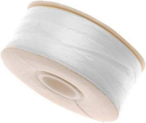 Nymo Nylon Beading Thread Size D for Delica Beads - White 64 Yards (58 Meters)