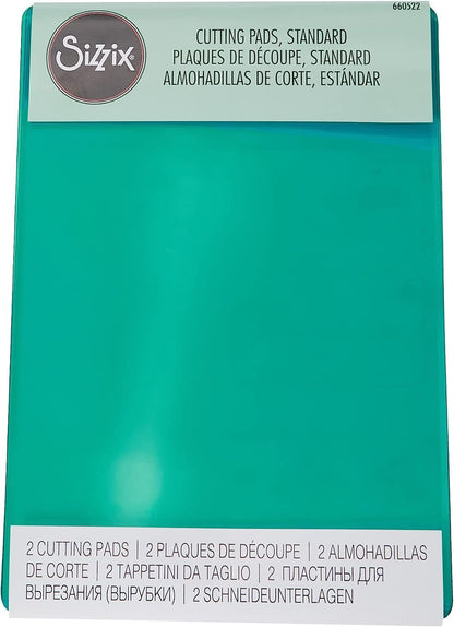 Sizzix, Mint, Standard Cutting Pads 660522, 2 Pack, 8 3/4" x 6 1/8" x 1/8"
