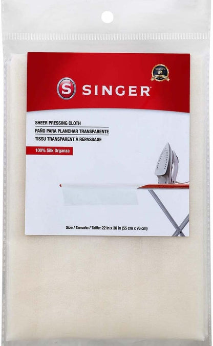 SINGER Sheer Pressing Cloth, White Small