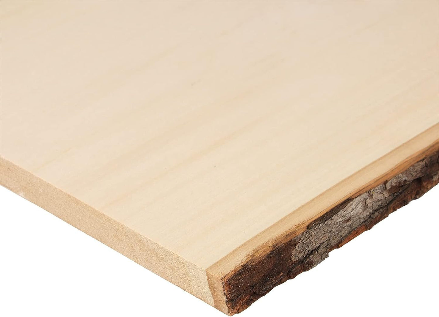 Walnut Hollow Basswood Plank Large with Live Edge Wood - for Wood Burning, Home Décor, and Rustic Weddings