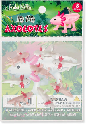 Accoutrements Archie McPhee Itty Bitty Axolotls 8 Pack