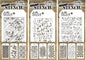 Tim Holtz - Nine Mini Layering Stencils - Latticework, Blossom, Gothic, Cargo, Bubble, Rays, Doily, Valentine and Hearts - aka sets 4, 5 & 6
