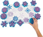 Foam Snowflake Stamps - 12 Pack of Stampers , Assorted Shapes - Winter and Christmas Crafts
