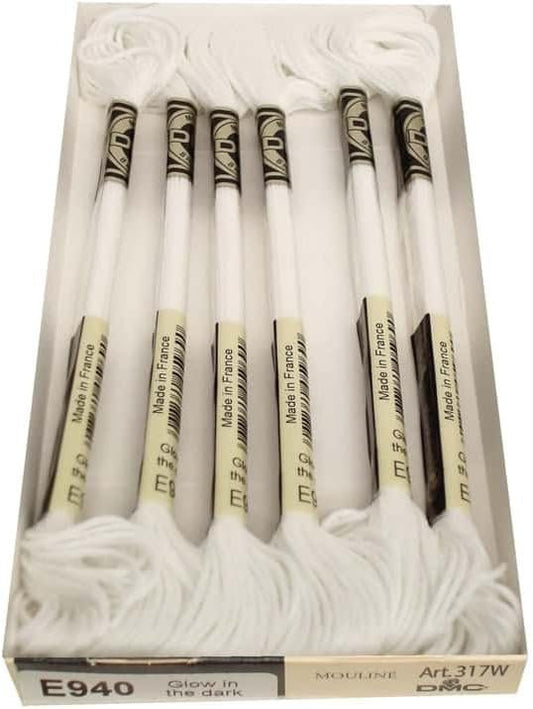 DMC Light Effects Embroidery Floss 8.7 Yards Glow in The Dark 317W-E940 (6-Pack)