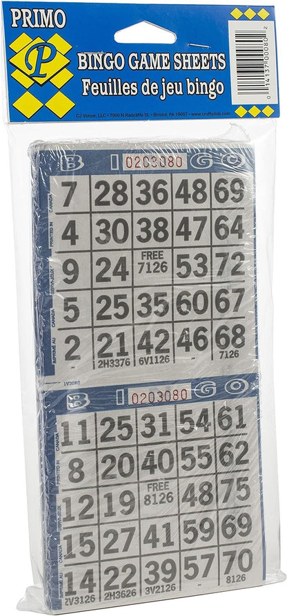 Primo Bingo Paper 2-Game Sheets
