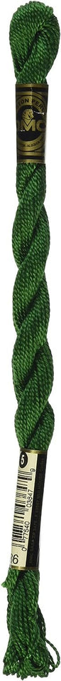 DMC 115 5-986 Pearl Cotton Thread, Very Dark Forest Green, Size 5