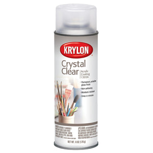 Krylon Crystal Clear Acrylic Coating Aerosol Spray, Snap and Spray Paint Can Handle Sprayer Tool, Blue Multi-Surface Painters Tape