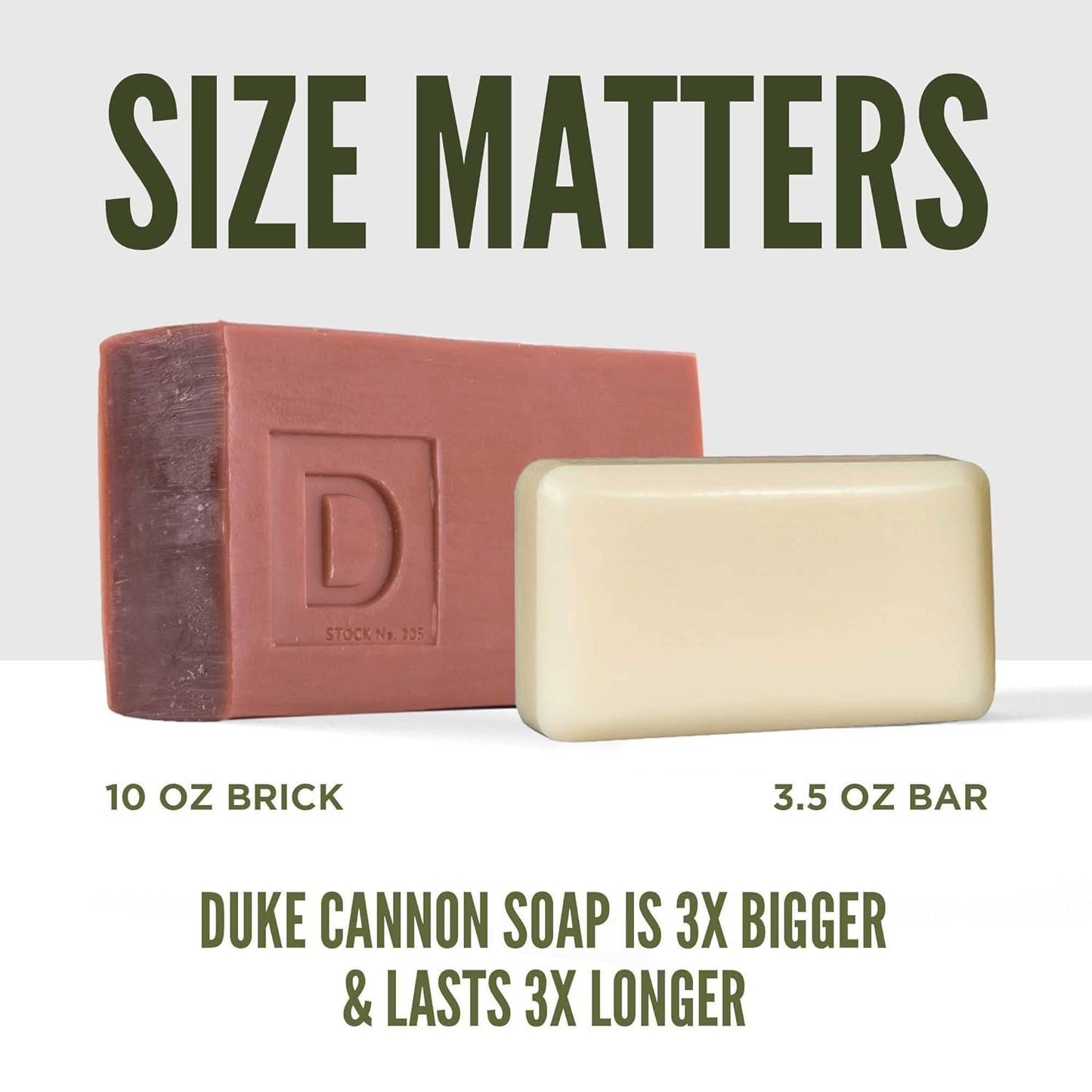 Duke Cannon Supply Co. Big Ass Brick of Soap Bar for Men Special Holiday Edition Big American Bourbon Made w/ Buffalo Trace (Charred Oak Barrel Scent) Multi-Pack - Superior Grade, 10 oz (3 Pack)
