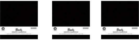 Colorbok Black 12x12in Smooth Cardstock