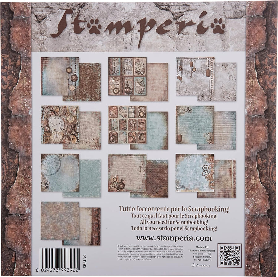 Stamperia Intl Scrapbooking Paper, Multicolor 10 Pack