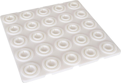 ArtBin 6901AB Cone Thread Tray, Sewing & Embroidery Serger Cone Thread Spool Assortment Organizer, Super Satchel System Accessory, Up To 25 Traditional Spools or Up To 50 Mini Spools, White