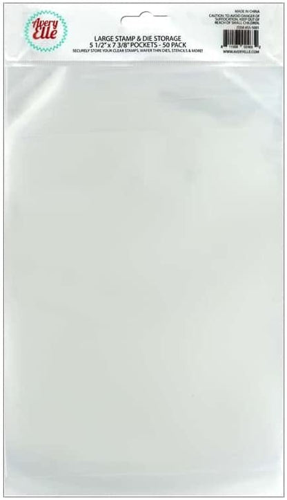 Avery Elle Stamp & Die Storage Pockets 50/Pkg Large 5 ½” x 7 3/8", Single Pack