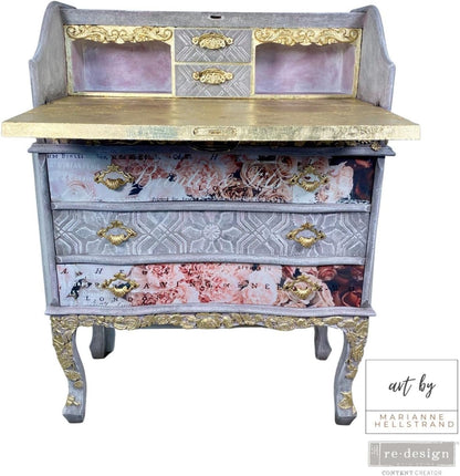 Redesign with Prima Redesign Furniture Decor Moulds® Fragrant Roses 5"x8",8Mm Thickness for Funiture Dresser, Chocolate,Cake,Candy,Backery,Soap,Polymer Clay, earthen Clay