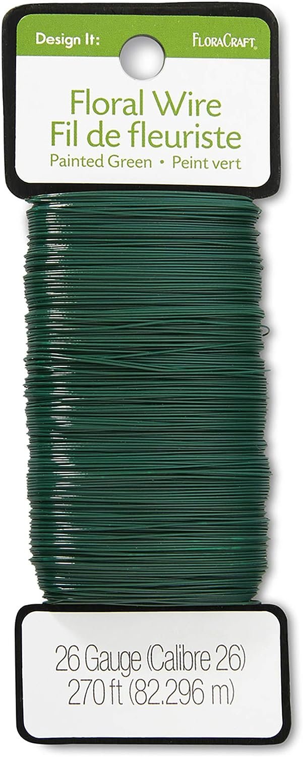 FloraCraft 26 Gauge Floral Wire 270 Feet Green