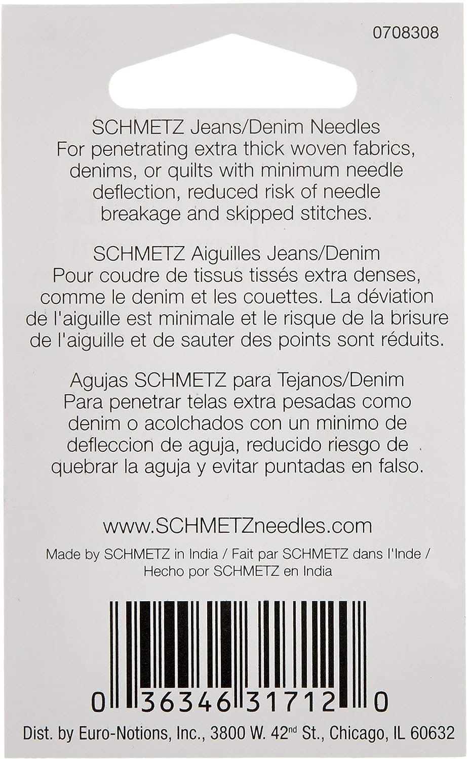 SCHMETZ Denim 5-Pack Size 16/100