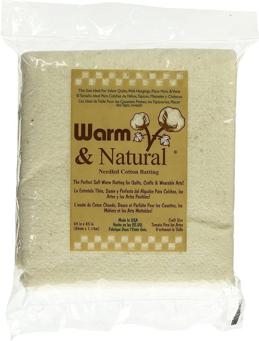 Warm & Natural Cotton Batting-Craft Size 34"X45"