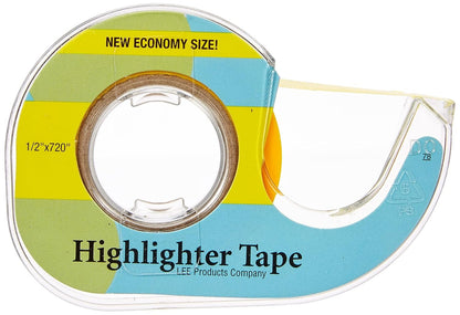 Fluorescent Highlighter Tape 1/2"X720"-Fluorescent Yellow