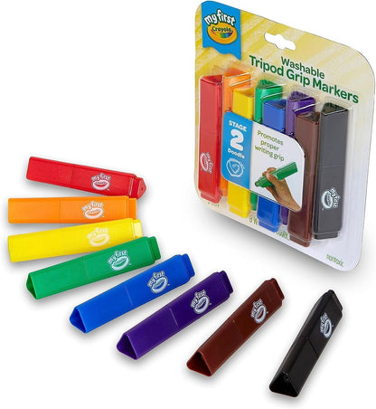 Crayola My First, Tripod Washable Markers for Toddlers, 8ct