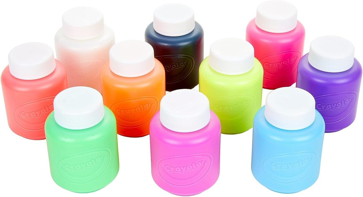 Crayola Washable Kids Project Paint - Neon (2oz), Arts & Crafts Supplies for Kids, Preschool & Kindergarten, Gifts, Ages 3+