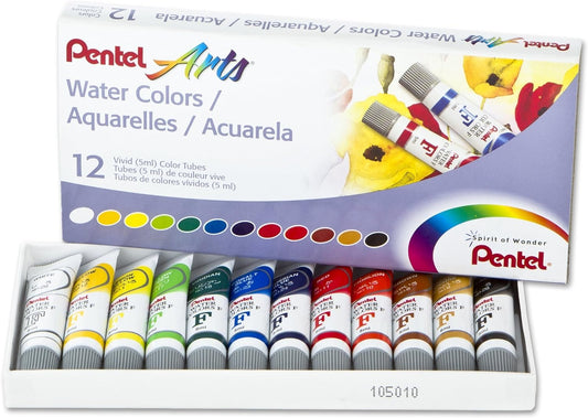 Pentel Arts Water Colors, Assorted Colors