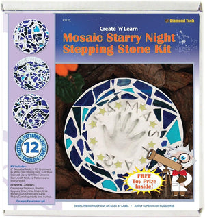 Diamond Tech Create N Learn Mosaic Stepping Stone Kit, Starry Night