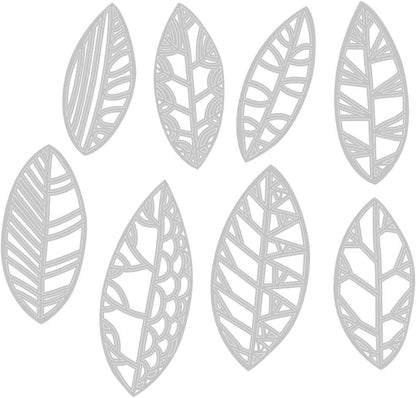 Sizzix Thinlits Die Set 8 Pack Cut Out Leaves by Tim Holtz, Multicolor