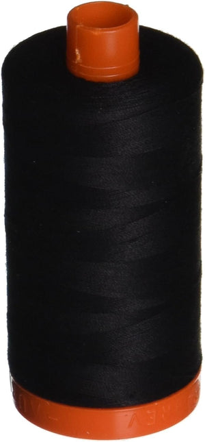 Aurifil A1050-2692 Mako Cotton Thread Solid 50WT 1422Yds Black